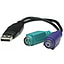 Adapteris Manhattan, USB-A uz PS/2 dual, 15cm (1)