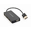 USB Hub Gembird USB-A - 4xUSB-A 2.0, 15 cm, melns (1)