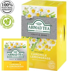 Tēja Ahmad, zāļu, kumelīte un citronzāle, folija konvertos, 20 gab.