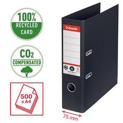 Mape reģistrs 75 mm, melna, Esselte No1, CO2 Neutral