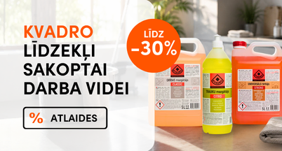 Kvadro precēm atlaides līdz 30% 2026 (home mini)
