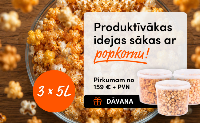 Pirkuma apjoma akcija Popkorns 2026 (popup)