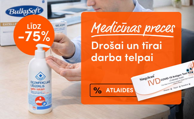Medicīnas precēm atlaide 75%  (popup)