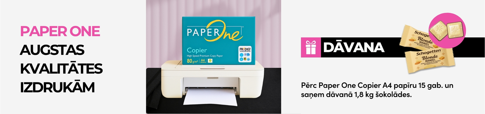 Akcija Paper One Copier papīram (Home mini)