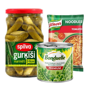 Ātri pagatavojami ēdieni un konservēti dārzeņi