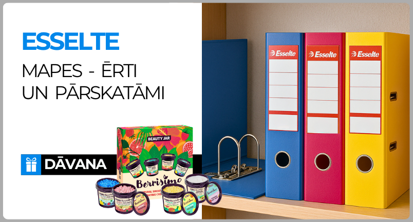 Akcija Esselte mapēm reģistriem