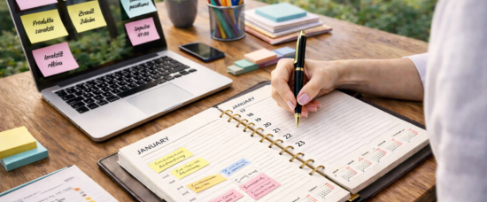 Vai drukāts plānotājs palīdz pret digitālo nogurumu?