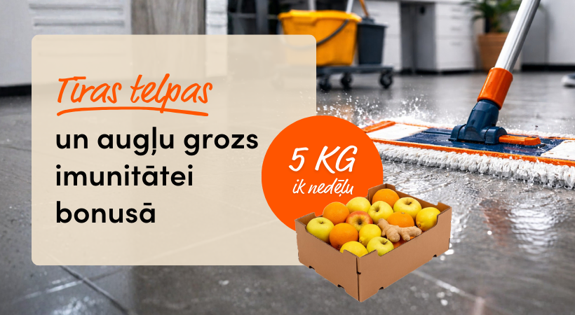 Akcija telpu uzkopšanas pakalpojumiem