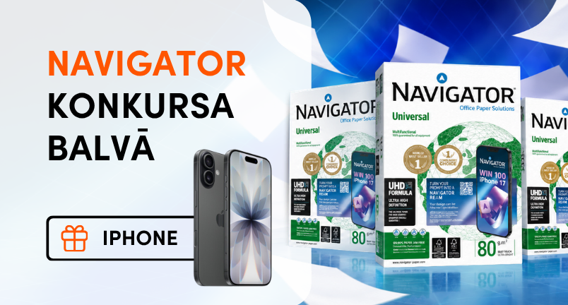 Piedalies Navigator izlozē un laimē iPhone 17 vai MacBook Air!